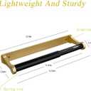 Adhesive Or Drilling 12IN Gold Kitchen Paper Towel Holder Under Cabinet Aluminum Alloy Plastic Spring-Rod Wall Mount Under Counter Insider Door Holds All Paper Towel Rolls