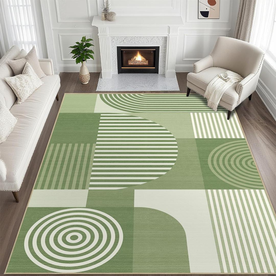 9x12 Geometric Area Rug for Living Room Bedroom Abstract Modern Rug