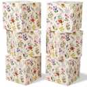 Colarr 6 Pcs Wildflower Party Decoration Boxes 12 Inch Flower Balloon Blocks for Baby Shower Floral Cardboard Boxes for Centerpieces Photo Booth Props Party Blocks Backdrop for Birthday Wedding