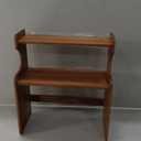 Small Book Shelf, Desktop Shelves for Small Spaces, Home and Office Book Organizer with Wooden Bookshelves, Kids Book Display, Dark Brown