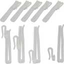 30 pcs Adjustable Curtain Hooks for Drapes Depth Pinch Pleat Locking Curtain Tape Clip Hooks Door Curtain and Shower Curtain Plastic Hooks Shower Curtain Hooks Rust Proof (85mm Adjust Hook)