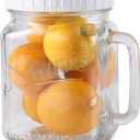 74 oz Wide Mouth Glass Mason Jar with Handle Large Jars for Storage Glass Jar Food Container for Fruit,Grain,Overnight Oats,Candies and Pickle (1 Pack)