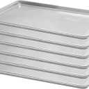 BIEAMA 6 Pack Full Size 18" x 26" Aluminum Baking Sheet Pan Perforated, Commercial Bakery Equipment Cookie Sheets, NSF Approved Baking Tray