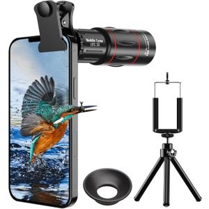 18X Telephoto Lens, Evil eye Hight Power Telephoto Phone Lens with Tripod, Mobile Cell Lens Attachment for Android & iPhone, Samsung and Most Smartphone