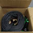 Lightweight Flat Garden Hose 50 FT, 3/4" GHT Flexible Water Hose with Spray Nozzle, Durable 800D Fabric, Kink Free Design, Portable Garden Hose for Lawn, Yard, Car Wash
