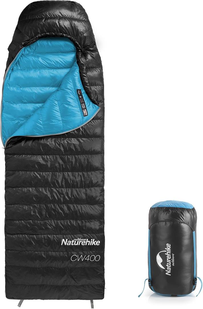 Naturehike Ultralight Down Sleeping Bag, 650FP Backpacking Sleeping Bag for Adults, 40.4 Waterproof Sleeping Bags for Camping, Hiking, Traveling with Compression Sack