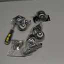 2" Caster Wheels Set of 4, Heavy Duty Casters with Brake, No Noise Locking Polyurethane (PU) Wheels, Swivel Plate Castors, Pack 4