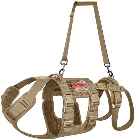 OneTigris Breathable Dog Lift Harness for Large Medium Sized Dogs, Dog Sing for Large Dogs Hind Leg Support, Dog Hip Support Brace Front Leg Vrace Size L
