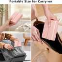 FYY 2 Pcs Daily Pill Organizer, 7 Compartments Portable Pill Case Travel Pill Organizer,[Folding Design] Pill Box for Purse Pocket to Hold Vitamins,Cod Liver Oil,Supplements and Medication-Pink