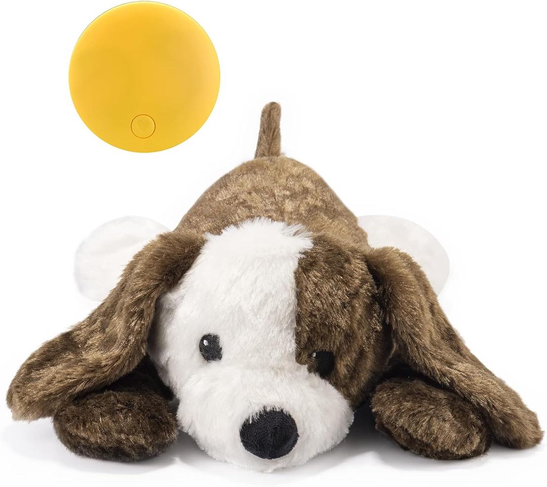 Heartbeat Puppy Toys Dog Heartbeat Toy for Dog Anxiety Relief and Calming Aid, Heartbeat Stuffed Animal for Puppy Sleep Aid Crate Training, Puppy Essentials Needs Gifts (Samll)