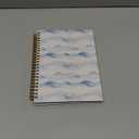 ignytiger Blue Beach Waves Notebook, Coastal Ocean Journal, Preppy Beach Aesthetic Hardcover Spiral Notebook Journal for Note Taking, Blue Office Supplies, 5.5x8.3 Inch