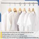 Leinuosen 12 Pack Hotel Suit Hangers, 17.5 Inch Flat Anti-Theft Security Metal Hangers with Closed Loop for Hotels Retail Stores Gyms (Natural Wood)