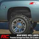 Rough Country Rear Wheel Well Liners for Chevy Silverado 1500 (20072013) & 2500/3500 HD (20072010) - Bolt-On Rear Fender Liners, Made in USA