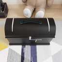 OLAYA Suitcase Luggage Pulls Leather Handles Cabinet Knobs Drawer Pulls Dresser Knobs Door Knobs 6 Pcs Grip Replacement Metal Hardware for Cabinet Dresser Trunk Case with Screws,(6, black)