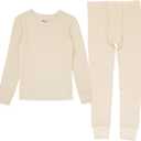 Fruit of the Loom boys Premium Thermal Waffle Underwear Set (10-12, Natural)