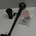 12V 150DB Car Air Horns, 18 Inches Chrome Zinc Single Trumpet Truck Air Horn with Compressor for Any 12V Vehicles Trucks Lorrys Trains Boats Cars (BLACK)