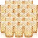 SHMILMH Gold Votive Candle Holders Set of 24, Tea Lights Candle Holder Bulk, Mercury Glass Votives for Wedding Table Centerpiece Birthday Party Easter Decor