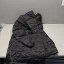Womens Lightweight Water-Resistant Packable Hooded Puffer Coat, Medium, Black