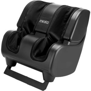 Homedics Therapist Select Foot and Calf Massager Rolling Massage, 4 Programs, 3 Intensities, Adjustable Tilt for Comfort & Washable Liners, Black FMS-400
