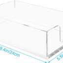 MIVIDE 2 Pack Acrylic Napkin Holder, 5.5x9.4 Inches Clear Luncheon Napkin Holder for Table, Cocktail Napkins Holder Square Rectangle for Dinner, Decorative Napkin Tray for Kitchen, Bathroom