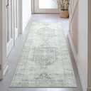 chunsemeiju 2x6 Area Rug,Boho Vintage Oriental Washable Rugs,Collapsible Area Rug for Bedroom, Entryway, Kitchen, Bathroom