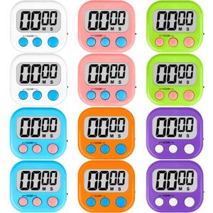 ZILLEEN Classroom Timers for Kids Classroom Magnetic Digital Kitchen Timers for Cooking Teachers Gym Game 12 pcs