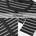 ZESICA Womens Long Sleeve Striped Shirts V Neck Button Up Sweater Casual Loose Basic Tops Trendy Spring Clothes (M)