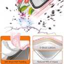 for iPhone 17 Case Cute - Durable Shockproof 6.6 ft Drop Impact Phone Case - Funny Plaid Cherry Design (6.3") Glitter Pink