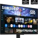 Samsung 27-Inch M5 (M50F) Series FHD Smart Monitor with Streaming TV, Speakers, HDR10, Gaming Hub, Multiple Ports, Workout Tracker, Vision Accessibility Tools, Black, LS27FM502ENXZA