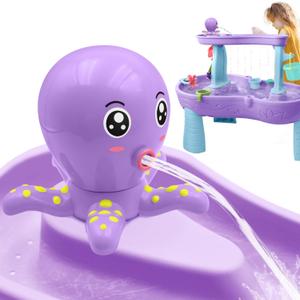 Octopus Water Table Pump, Battery Powered Water Pump for Water Table 3 Hours Non-Stop Fun Summer Outdoor Sand/Water Table Toys Outside Water Play Table Accessories for Toddlers Kids (Purple)