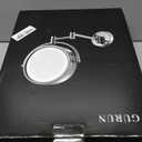 GURUN 10x Magnifying Mirror with Light Wall Mounted Makeup Mirror Dimmable 3 Color LED Beauty Mirror Touch Screen Brass Rechargeable Cosmetic Mirror with Extension Arm-Polished Gold (15.7"L x 11.8"W)