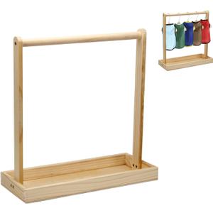 Wooden Baby Clothing Rack for Toddler, Baby Shower Crate Closet, Baby Storage Crate with Hangers, Pets Clothes Rack with Storage Box & Hanging Rod for Dogs Cats, Newborn Gifts Basket for Boys Girls
