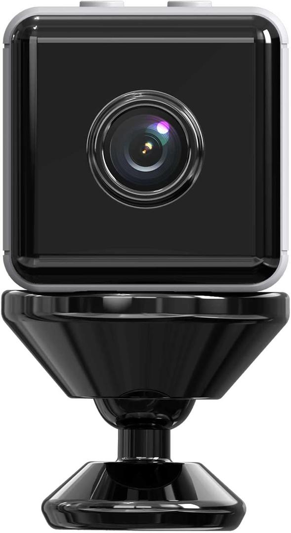 Infrared Night Vision Wireless Wi-Fi 2.4GHz Mini Spy Camera with Motion & Audio Detection, Remote Live Viewing Small Nanny Cam HD 720P, Tiny Indoor Hidden Video Surveillance IP Security Cameras