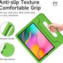 Kids Case for Samsung Galaxy Tab A 10.1 (2019) Model SM-T510/T515, Light Weight Shockproof Kids-Friendly EVA Protective Cover with Convertible Stand Handle, Green