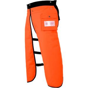 Chainsaw Chaps Apron Wrap, 8 Layers Chainsaw Pants with Adjustable Belt & Gear Pocket for Loggers Workers, Class C (Medium, Orange)