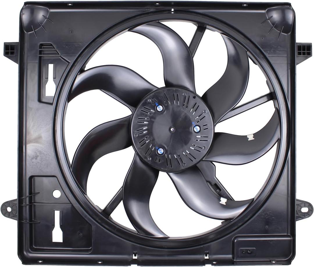 ApplianPar Engine Radiator Cooling Fan Assembly for Jeep Wrangler 2012-2017 Wrangler JK 2018 3.6L