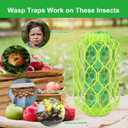 Sancodee 4 Pack Upgraded Wasp Trap Outdoor Hanging, Carpenter Bee and Hornet Catcher, Reusable Yellow Jacket Trap with Bait Reservoir, Bee Killer and Wasp Catcher for Outside (Green)