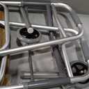 Medline Lightweight Two Button Folding Walker with 5" Wheels, Aluminum Frame Supports up to 300 lbs