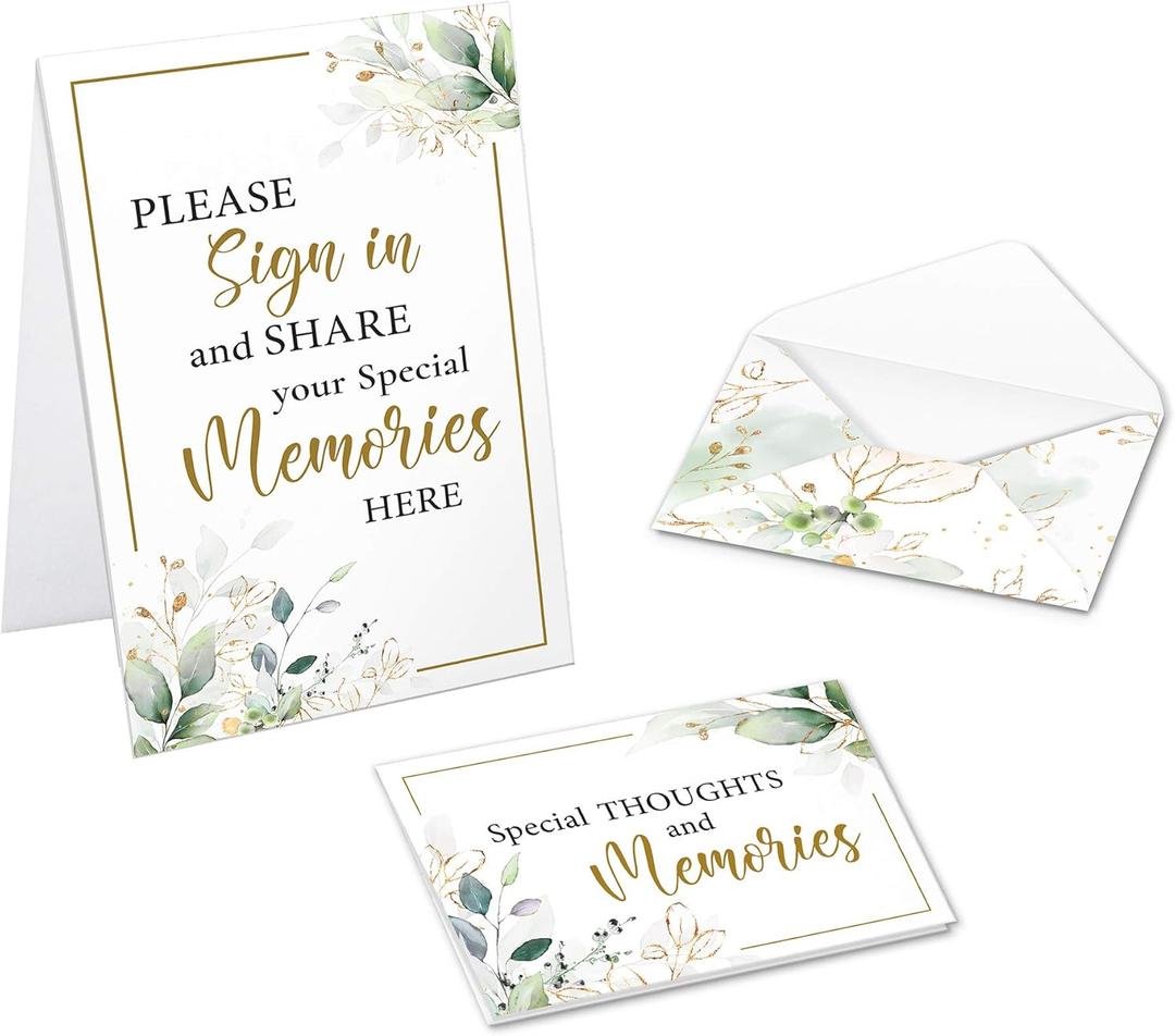 2 x Lillian Rose Memorial Guest Book Alternative with Condolence Cards and Envelopes
