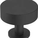 Amerock | Cabinet Knob | Matte Black | 1-1/4 inch (32 mm) Diameter | Radius | 1 Pack | Drawer Knob | Cabinet Hardware