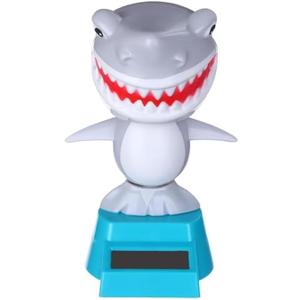 Gray Shark Solar Dancing Solar Powered Dancing in Colorful Shape Flip Flap Animated Bobblehead Dancer Window Sun Catcher Car Dashboard Decor Solar Power Kits