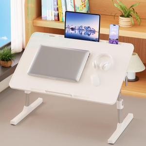 Adjustable Lap Desk, Foldable Laptop Desk for Bed, X-Large Lap Table