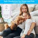Ozone Odor Eliminator for Strong Odor 99% Cat Litter Deodorizer Dog Poof Odor Removal Air Ionizers for Home Portable Air Purifier for Pets Toilet Wardrobe Shoe Garage Room Cabinet White