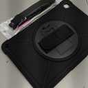 ZtotopCases for Samsung Galaxy Tab A11+ Plus/A9+ 11-Inch 2025/2023, Shockproof Hard Duty Case with Screen Protector+360 Rotating Hand Strap&Stand+Shoulder Strap for Tab A11+/A9 Plus Tablet, Black