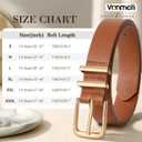 VONMELLI 3 Pack Women's Belts for Jeans Pants Fashion Gold Buckle Ladies Dress Belt