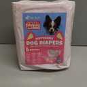 Pet Soft Female Dog Diapers - Disposable Puppy Diapers for Dogs & Cats, Ultra Absorbent for Doggy in Heat Period or Urine Incontinence, 24pcs (S, Pink)