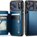 Vinich for iPhone 17 Pro Wallet Case with Card Holder, RFID Blocking Credit Slots Kickstand Shockproof Phone Cover Fit for iPhone 17 Pro 6.3" Blue