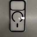 FNTCASE for iPhone 17 Pro Case: Clear Magnetic Phone Cases with Screen Protector Compatible with Magsafe Slim Anti Yellowing Rugged Shockproof Protective Transparent Cell Phone Cover (B-Black)