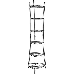Lodge 6-Tier, Kitchen and Pantry Cast Iron Cookware Storage Organizing Tower, Steel Construction, Matte Black