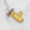 R600a Refrigerant Valve Bottle Opener Brass 7/16" Female Thread to 1/4" SAE Male Thread Self-Sealing Can Tap Adapter for Air Conditioning Refrigerant